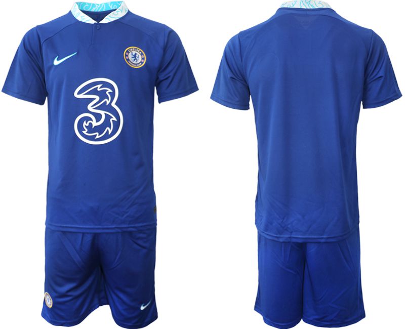 Men 2022-2023 Club Chelsea FC home blue blank Soccer Jersey->chelsea jersey->Soccer Club Jersey